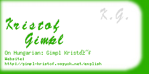 kristof gimpl business card